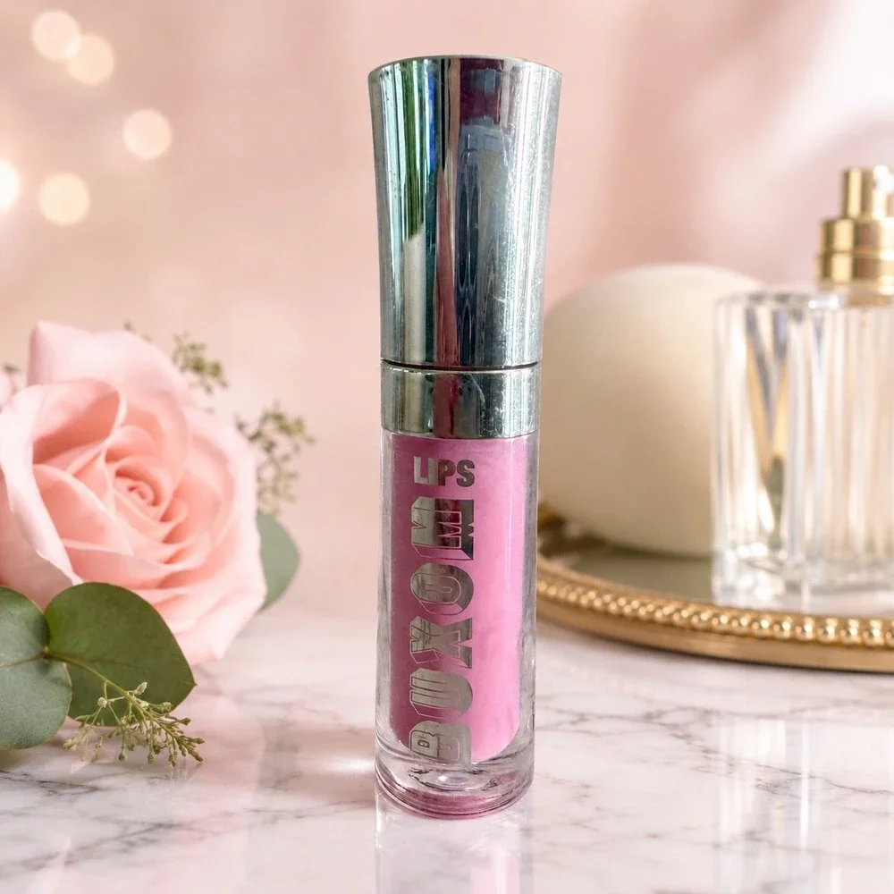 Buxom Lips Bare Escentuals Plumping Lip Polish LILY Pink Shimmer 0.07oz Mini